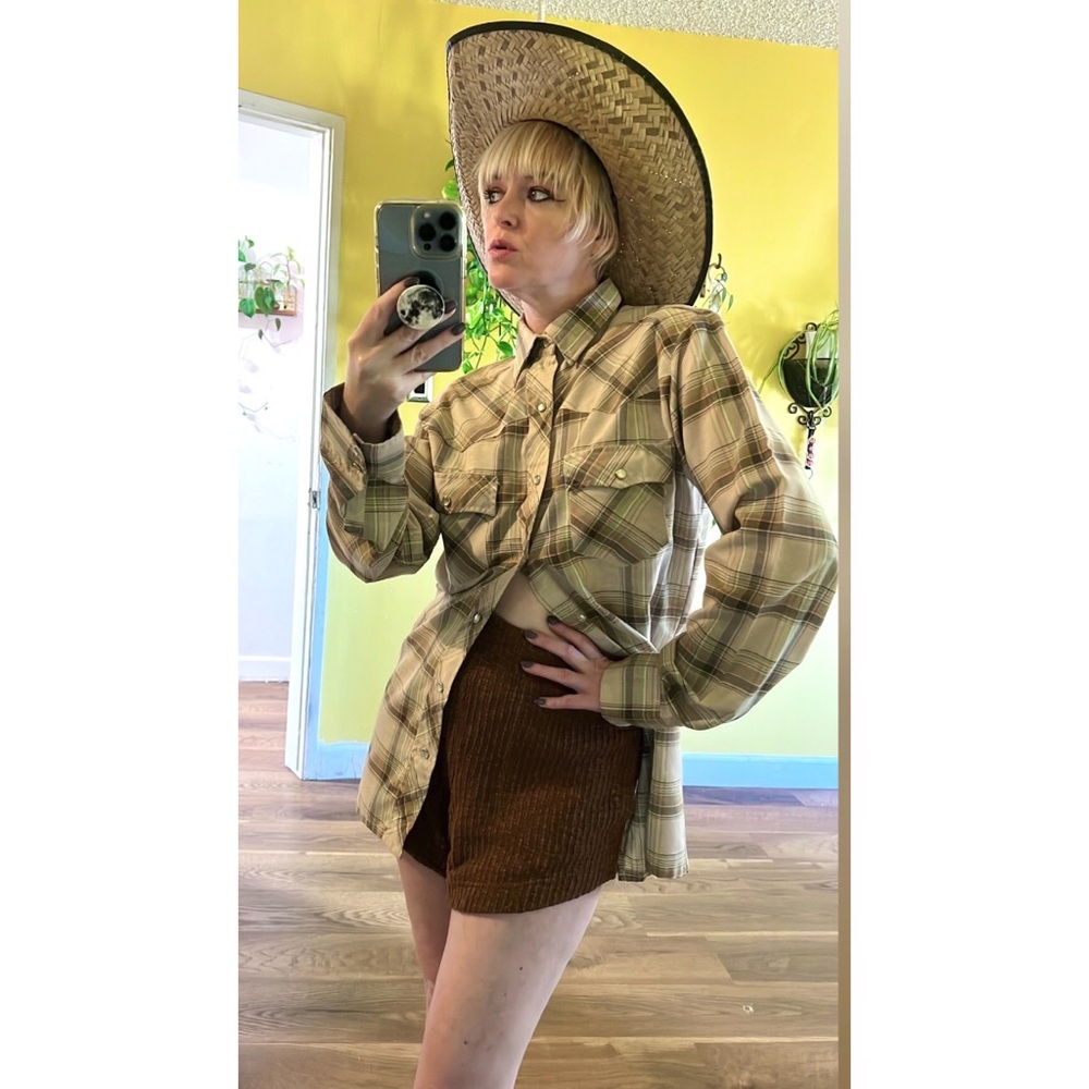 Vintage Mens 70s Western Pearl Snap Shirt - Picture 3 of 9